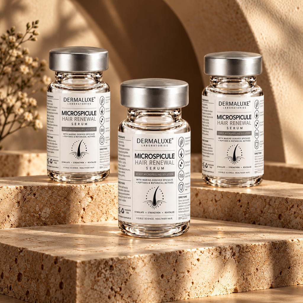 Pack de tres frascos Dermaluxe Microspicule Hair Renewal
