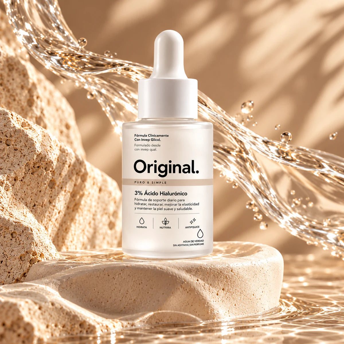 Sérum Original 3% sobre pedestal de mármol
